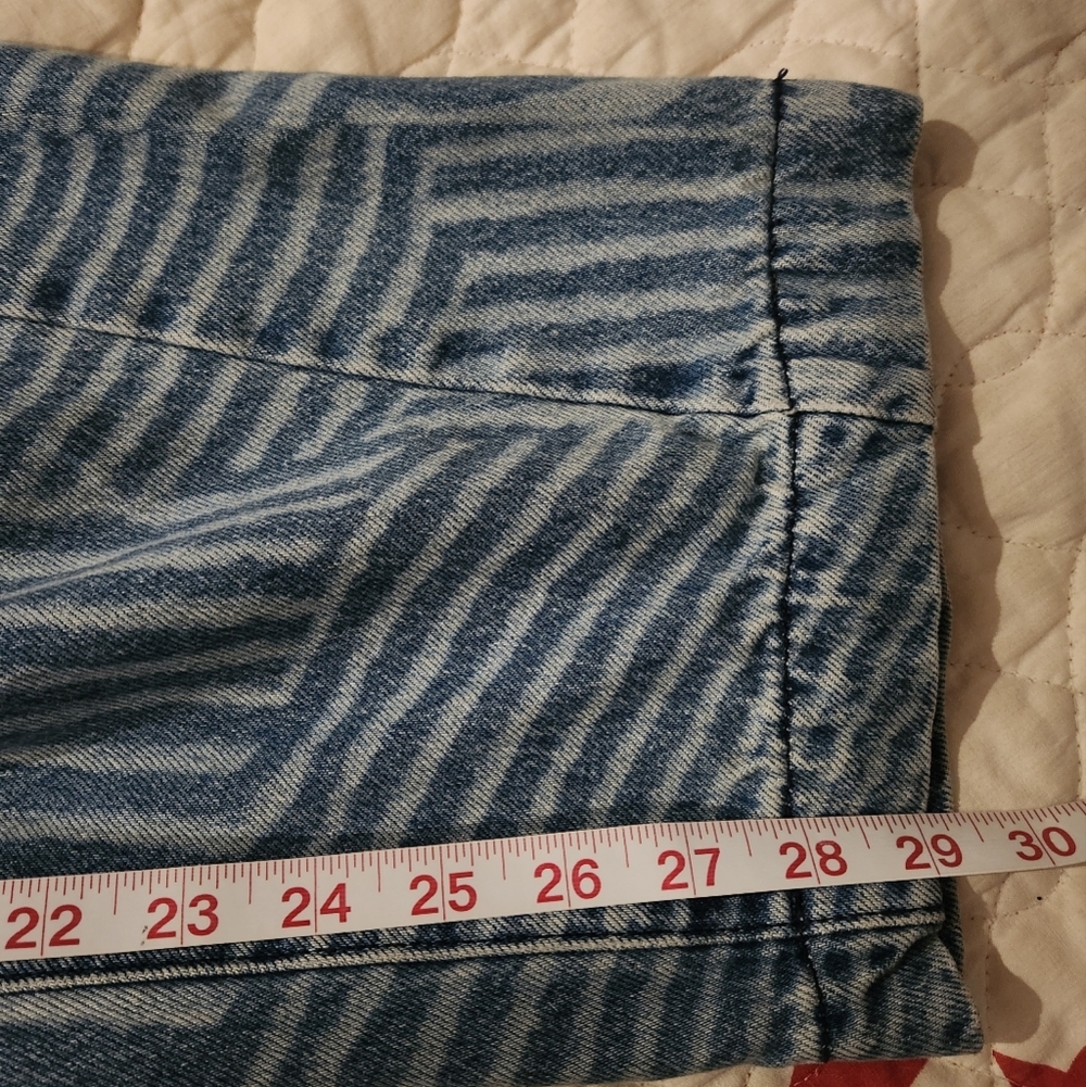 Urban Outfitters BDG RIH Extreme Baggy Pyschodelic Blue Striped Jeans Size 25 - Picture 12 of 13